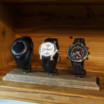 腕時計スタンド 3本用 ウォッチスタンド 木製台座