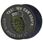 HELIKON-TEX ミリタリーワッペン 「WE CAN SHARE」 PVC製 OD-GSH-RB