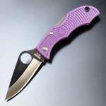 【B級品】SPYDERCO 折りたたみナイフ LPRP3 てんとう虫 紫