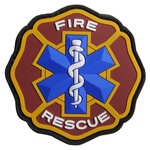 ミルスペックモンキー Fire Rescue パッチ EMTロゴ PVC ベルクロ