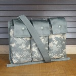 米軍放出品 ライフルマガジンポーチ MOLLE II バンダリア M4/AR15 ACU迷彩 6本収納