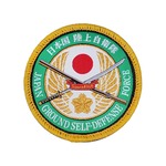 自衛隊グッズ 刺繍パッチ 陸上自衛隊エンブレム 桜刀 丸形 両面ベルクロ付き