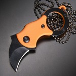 折りたたみナイフ ライナーロック式 カランビット ボールチェーン付き