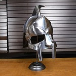 Gladiator ヘルメット 古代ローマ 剣闘士 西洋甲冑 スタンド付き 棘なし