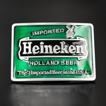 ベルトバックル Heineken ハイネケン 6.5×9.5 亜鉛合金製