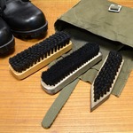 ドイツ軍放出品 シューズクリーナーキット 靴磨き コットン製収納バッグ付き ODグリーン
