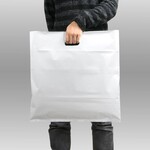 中型レジ袋 ショッパー ポリ袋 90μm厚 約500×500mm