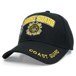 ベースボールキャップ COAST GUARD 帽子 ロゴ入り 米国沿岸警備隊 ベルクロ ブラック
