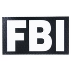 BritKitUSA ミリタリーパッチ FBI 連邦捜査局 ブラック&ホワイト IR反射材 ベルクロ