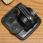 イギリス警察 放出品 ハンドカフホルダー PWL製 継ぎ手固定 角度調節可能 レザー製