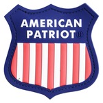 ミリタリーワッペン American Patriot シールド型 PVC素材 ベルクロ