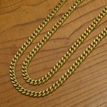 喜平チェーン 真鍮製 クラフトパーツ 2面カット 環サイズ約14×11mm