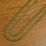 喜平チェーン 真鍮製 クラフトパーツ 2面カット 環サイズ約15×13mm