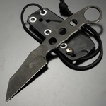 makkari knives スケルトンナイフ 間狩純平作 ロバピーリング 直刃 樹脂製シース付き