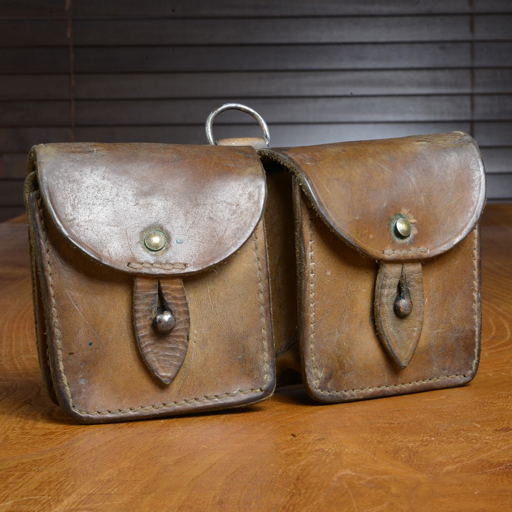 フランス軍放出品 マガジンポーチ MAS-49/56用 レザー製