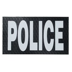 BRITKITUSA ミリタリーパッチ POLICE 警察 ブラック&ホワイト IR反射材 ベルクロ