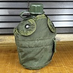 アメリカ軍放出品 キャンティーンポーチ 水筒/アリスクリップ付き ODグリーン