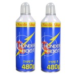 サンダーシュート TYPE R エアガン用ガス THUNDER SHOOT ロングノズル 480g