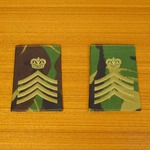 イギリス軍放出品 階級章 ドラムメジャー 肩章ループ DPM迷彩 2枚セット