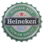 ブリキ看板 Heineken ボトルキャップ型 スチール製 0003340-0001