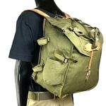 ルーマニア軍放出品 バックパック ODカラー コットンキャンバス/革