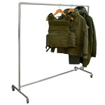 ガス管ハンガーラック キャスター付 組み立て式 シルバー