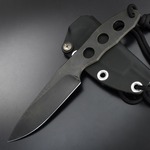 Makkari knives スケルトンナイフ 間狩純平作 ラプトルドロップ 樹脂製シース付き