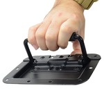 トランク取手 スプリング付き スチール製 ブラック