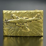 ベルトバックル 戦闘機 真鍮製