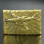 ベルトバックル 戦闘機 真鍮製