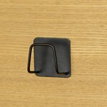 壁掛けフック スポンジ置き テープ取り付け ブラック