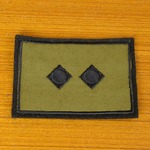 チェコ軍放出品 ワッペン 階級章 伍長 菱形2個 ベルクロ付き OD