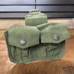イギリス軍放出品 弾薬ポーチ リー・エンフィールド用 2連 P37装備品 帆布製