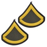 ミリタリーワッペン 2枚組 アメリカ陸軍 階級章 上等兵 縫付け