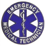 ピンバッジ EMT アメリカ救急救命士 シルバー 2ピン付