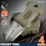 ダブルエッジナイフ 刃付け無し 直刃 MOLLE対応 アダプター付