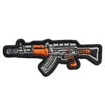 ミリタリーワッペン AK-47カスタム ライフル 刺繍 ベルクロ