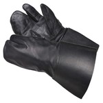 スウェーデン軍放出品 ブラックレザー ミトン 3本指