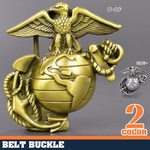 ベルトバックル 海兵隊 イーグル Globe 3D
