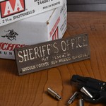 記念板 SHERIFFS OFFICE アンティーク仕上げ アイアンプレート