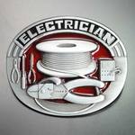 ベルトバックル 電気技術者 レッド WT122RD