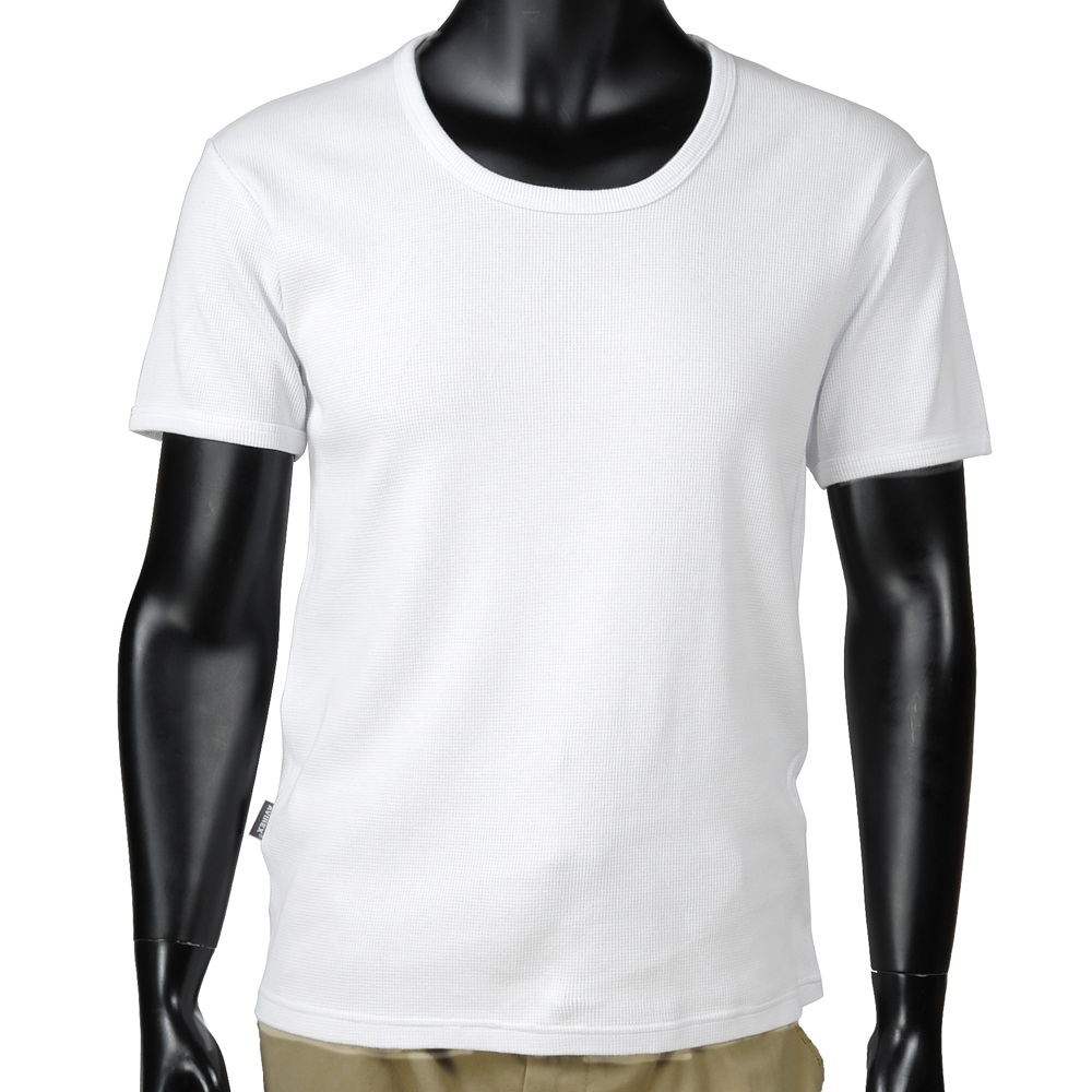 アヴィレックス 半袖Tシャツ 無地 デイリー Uネック ミニワッフル