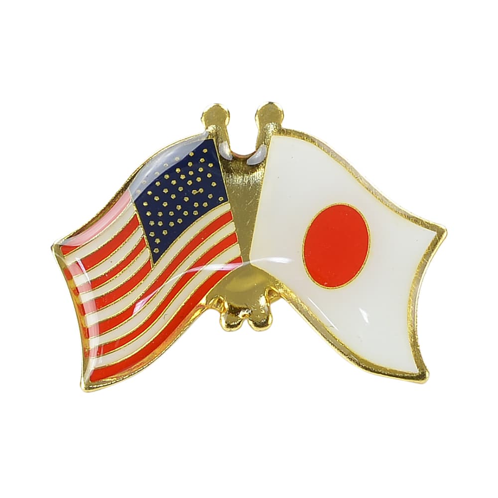 米国旗関連　2個セット TOSPA アメリカ 国旗 ミニフラッグ 2本立てセット 旗サイズ10.5×15.7cm