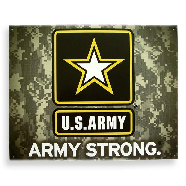 ミリタリーショップ レプマート ブリキ看板 U S Army ロゴ