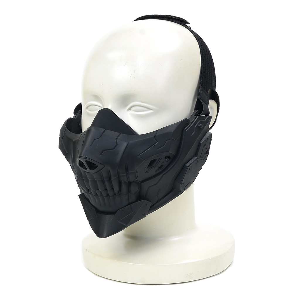 WoSporT ハーフフェイスマスク Rebel Skull 通気孔付き 硬質樹脂 A-MA-204