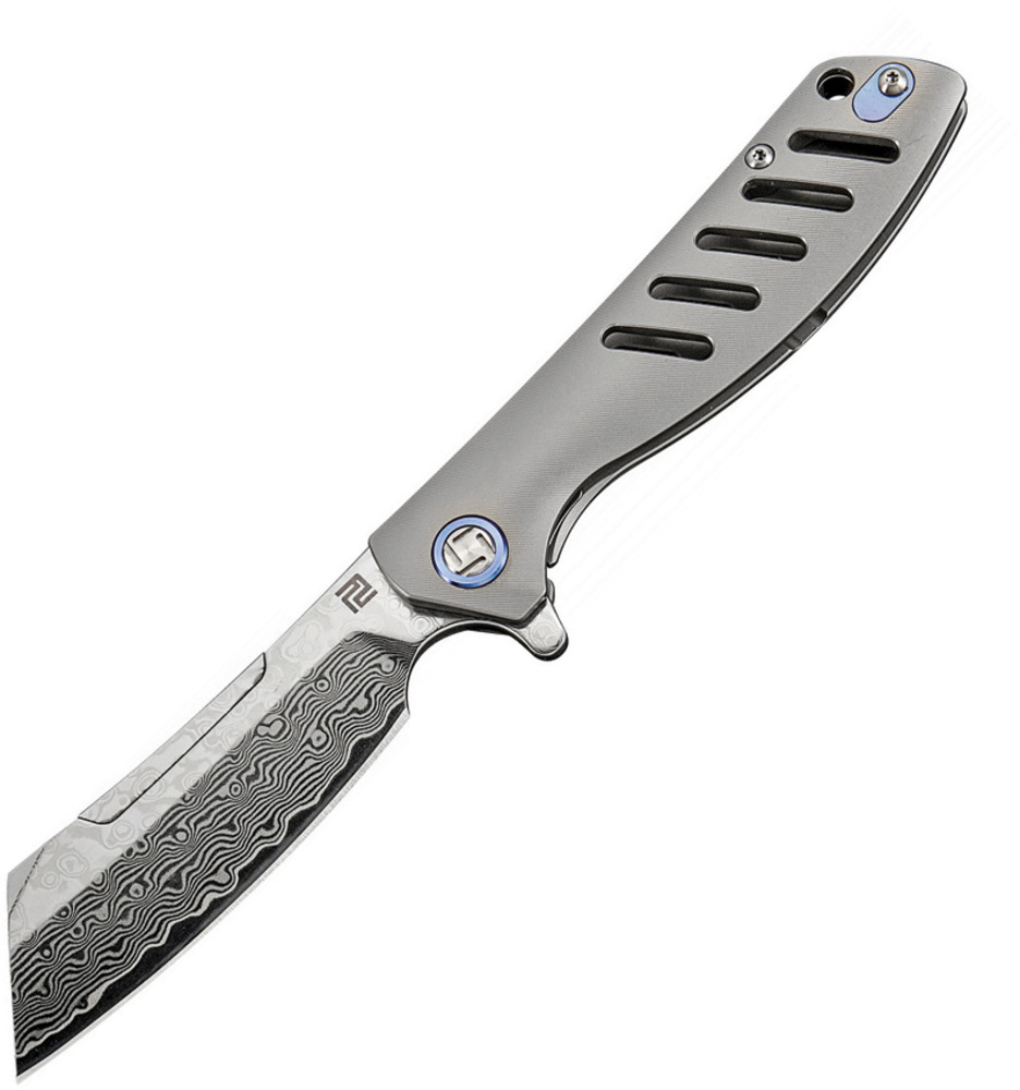 Artisan 折りたたみナイフ Tomahawk ダマスカス鋼 グレー 1815GDGY