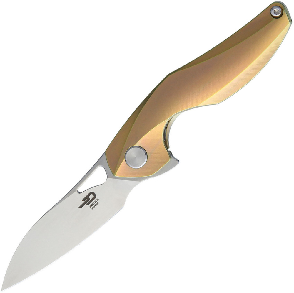 Bestech Knives 折りたたみナイフ レティキュラン ゴールド BTKT1810D