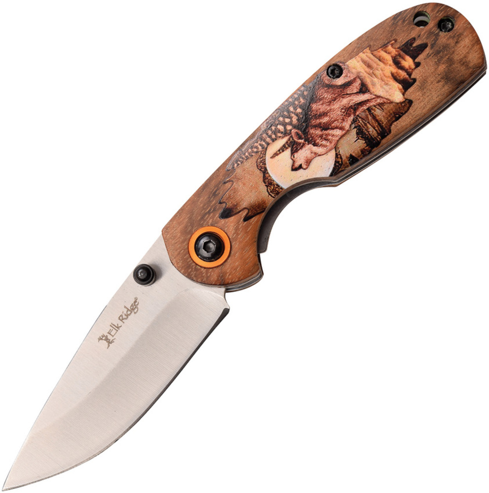 Elk Ridge 折りたたみナイフ Wolf ライナーロック ER966WF