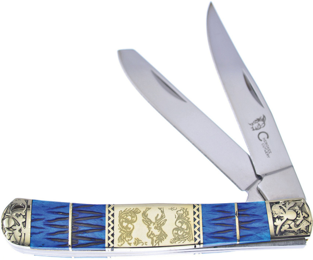 Frost Cutlery 折りたたみナイフ Trapper ダークブルーボーン FCSW236DB