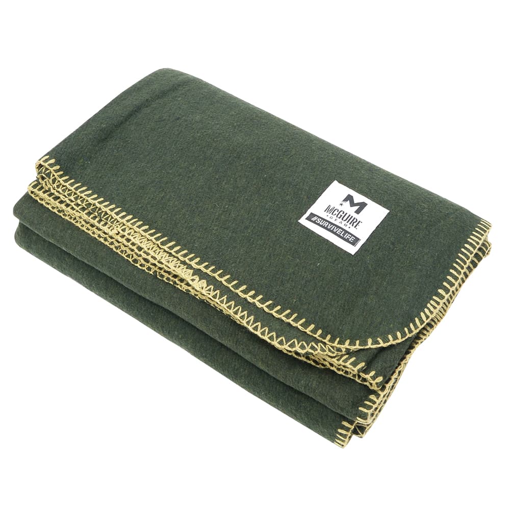 Mcguire Gear ウールブランケット US刺繍入り 大判 BK-264-OD